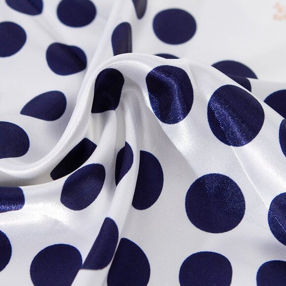 Polka Dot Satin Scarf - Picture 4 of 4